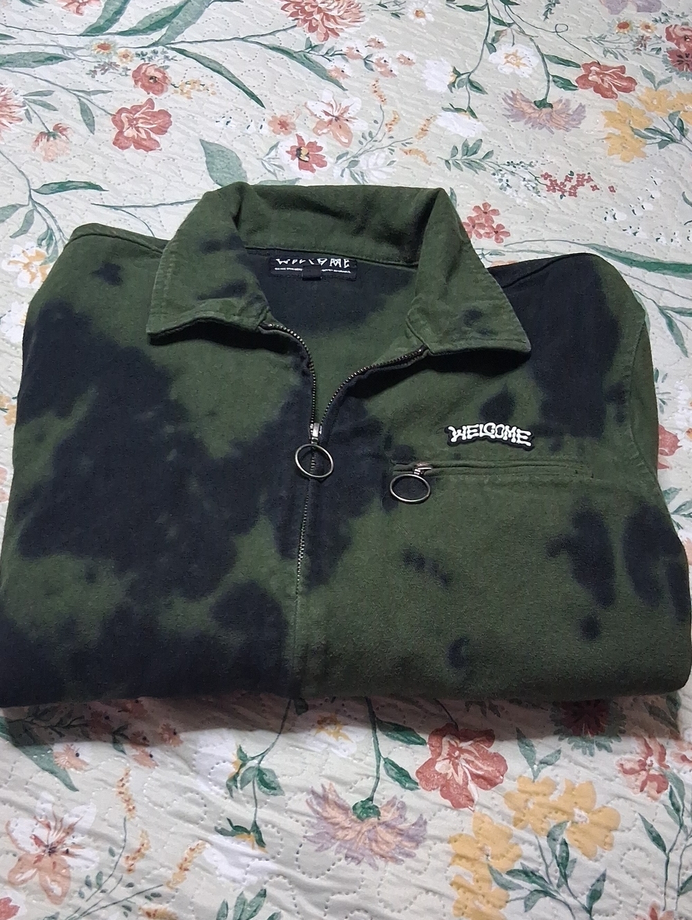 Men’s Green & Black Zip-Up Jacket